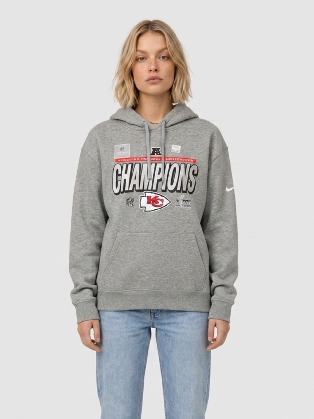 Kansas City Chiefs Nike Women's 2024 AFC Champions Hoodie